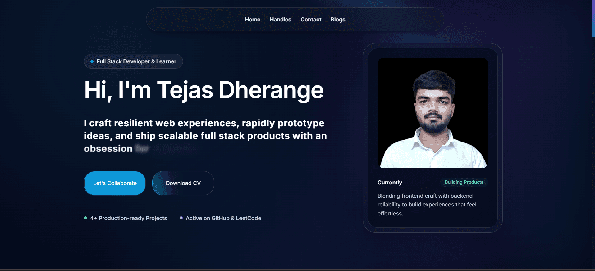 Portfolio Website preview