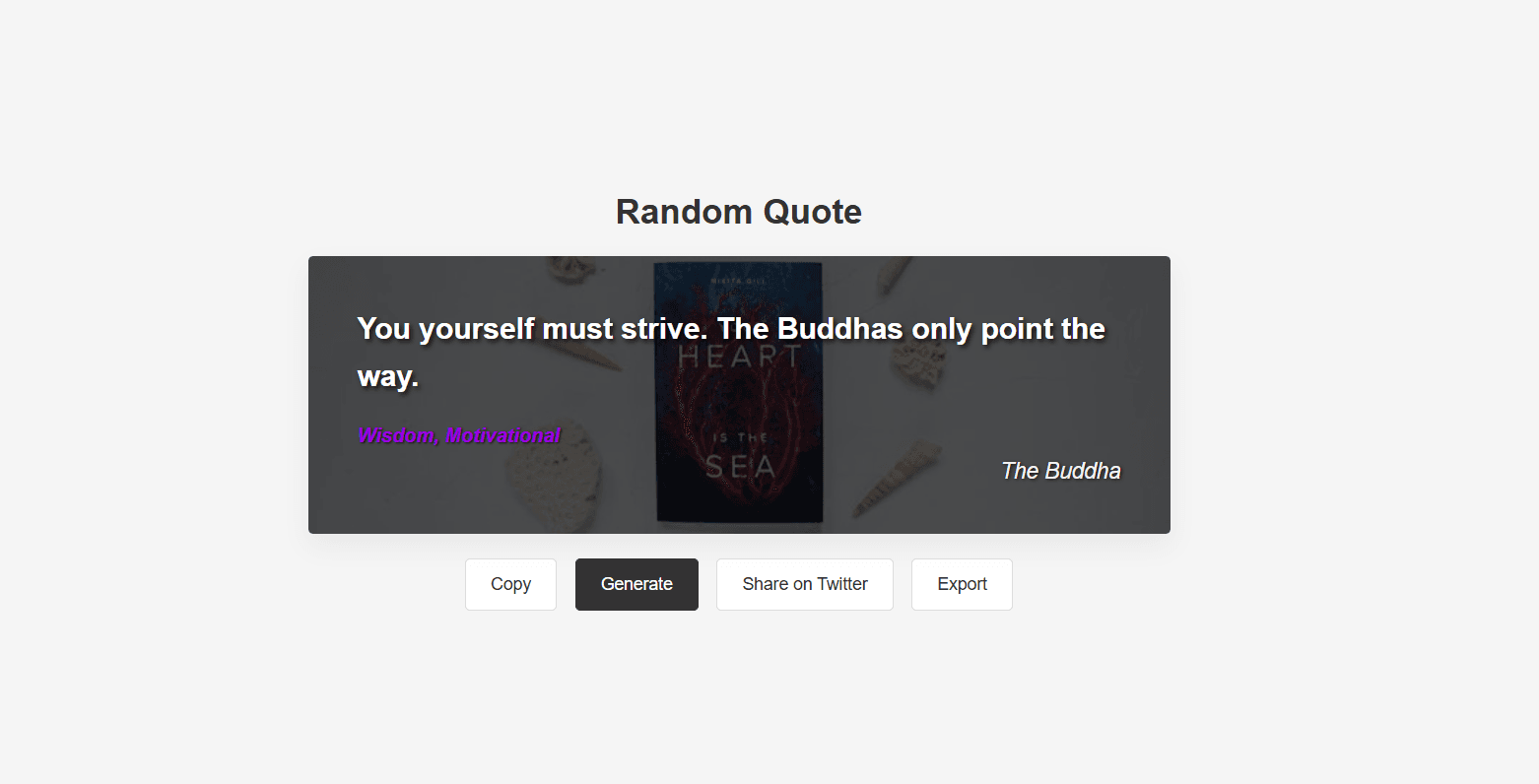 Random Quote Generator preview